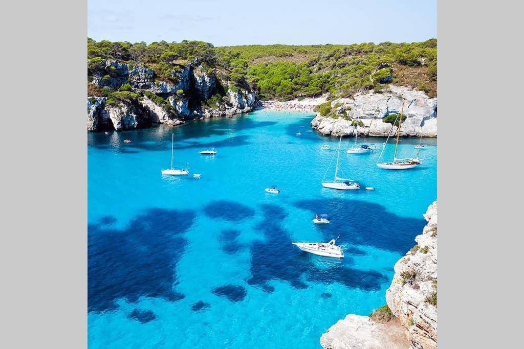 Апартаменты Miravent Terraza Y Jardin Frente Al Mar Menorca Форнельс Экстерьер фото